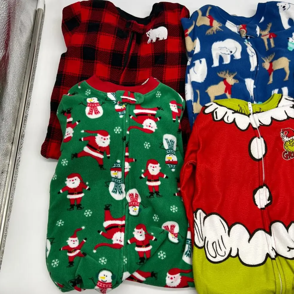 Bundle 5 PC Carter's Toddler Holiday One Piece Pj's Size 18 M